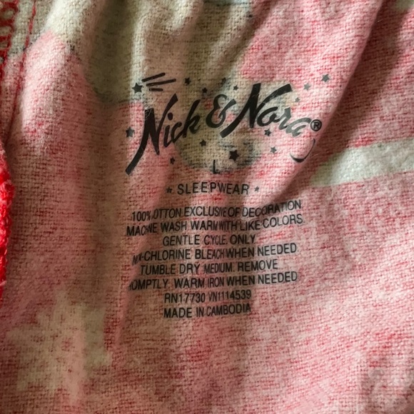 Nick & Nora Winter Pups Flannel Pajama Set Size L - Picture 8 of 16